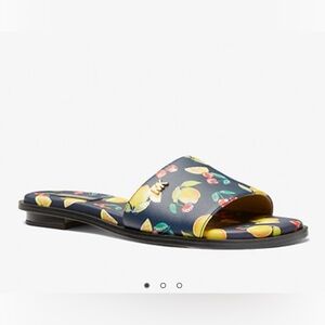 Michael Kors Deanna Sequined Fruit Print Slide Sandal